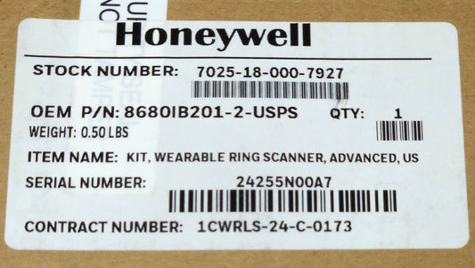 SEALED HONEYWELL 8680IB201 2 USPS Model 8680I Wearable RING BAR CODE SCANNER KIT