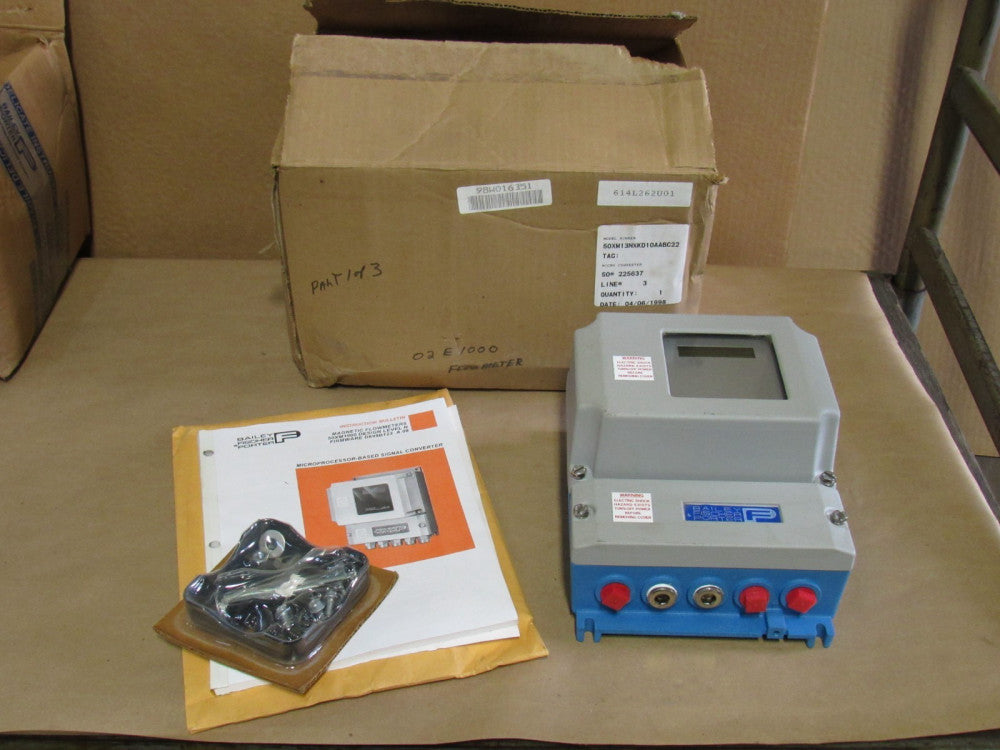 FISCHER PORTER MAGNETIC FLOWMETER SIGNAL CONVERTER 50XM13NXKD10AABC221 120V 23VA