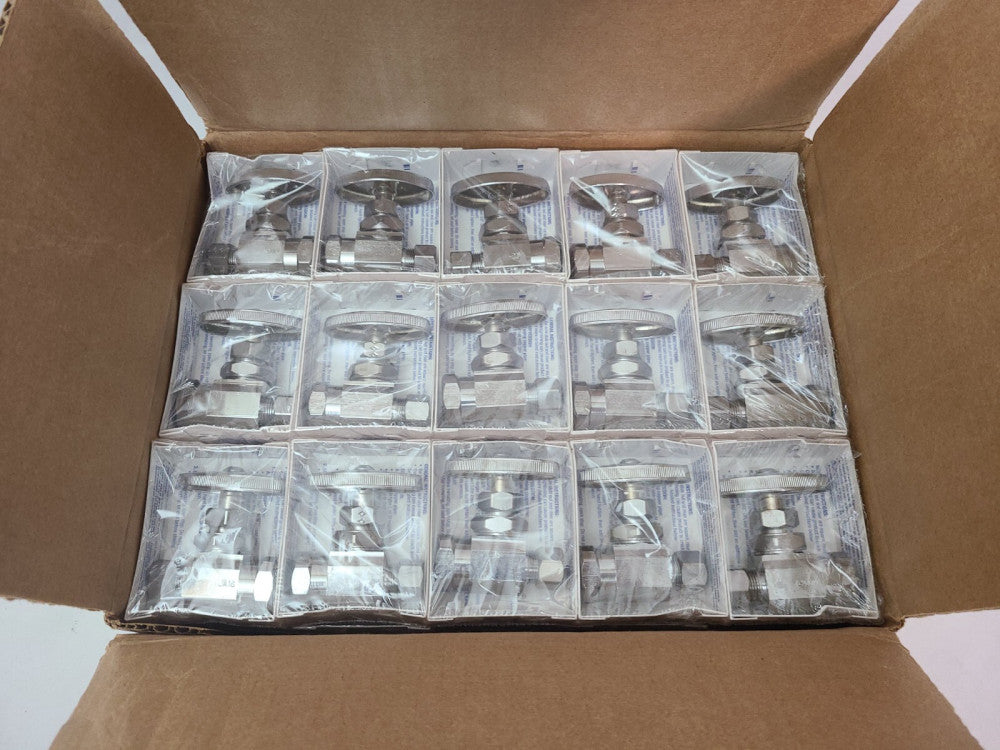 Case of 60 Iron Pipe Straight Stop 1/2" FIP x 3/8"OD Comp W/ stuffing box Chrome