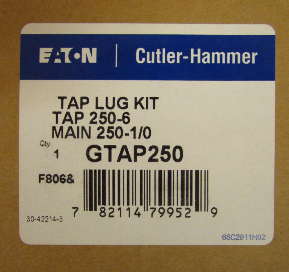 EATON CUTLER HAMMER GTAP250 Tap Lug Kit Tap 250-6 Main 250-1/0 30 42214 3