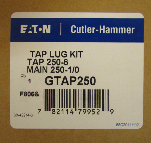 EATON CUTLER HAMMER GTAP250 Tap Lug Kit Tap 250-6 Main 250-1/0 30 42214 3