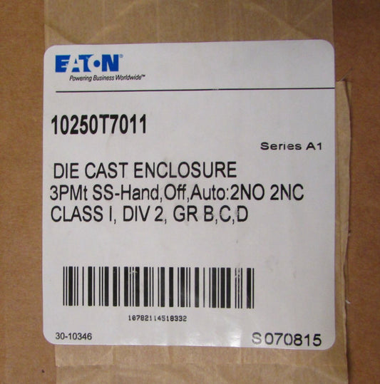 EATON CUTLER HAMMER 10250T7011 HAND OFF AUTO 3 Pos Selector Swit Control Station