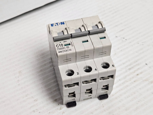 EATON CIRCUIT BREAKER WMZS3C10 10 A AMP 3P 3 POLE 277/480V - USED