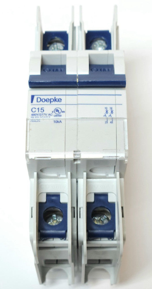 ALTECH DOEPKE 2C15UL 2 Pole 15 AMP D6S9 2C15UL C15 Circuit Breaker Circuit Break