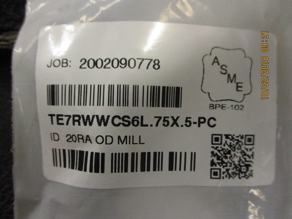 TE7RWWCS6L.75X.5-PC Maxpure 3/4x1/2 Short Instrument Tee, T316L SS BRAND NEW!
