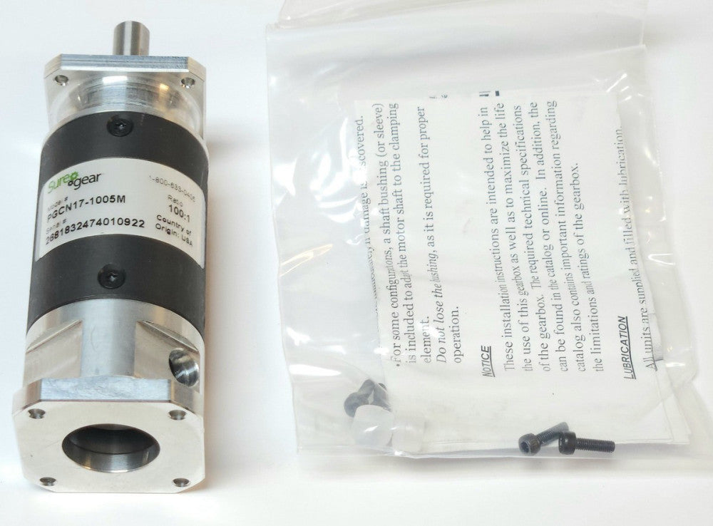 AUTOMATION DIRECT PGCN17 1005M SURE GEAR Precision Planetary Gearbox 100:1 PGCN1