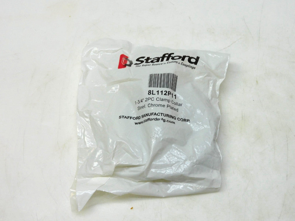 STAFFORD 1-3/4" 2PC CLAMP COLLAR STEEL CHROME PLATED 8L112P11
