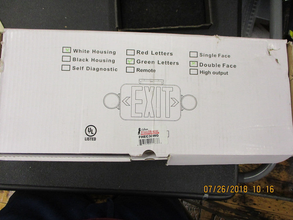 FHEC30WG Fulham Firehorse MICRO 2 HEAD EMERGENCY LIGHT WITH LED EXIT BRAND NEW!