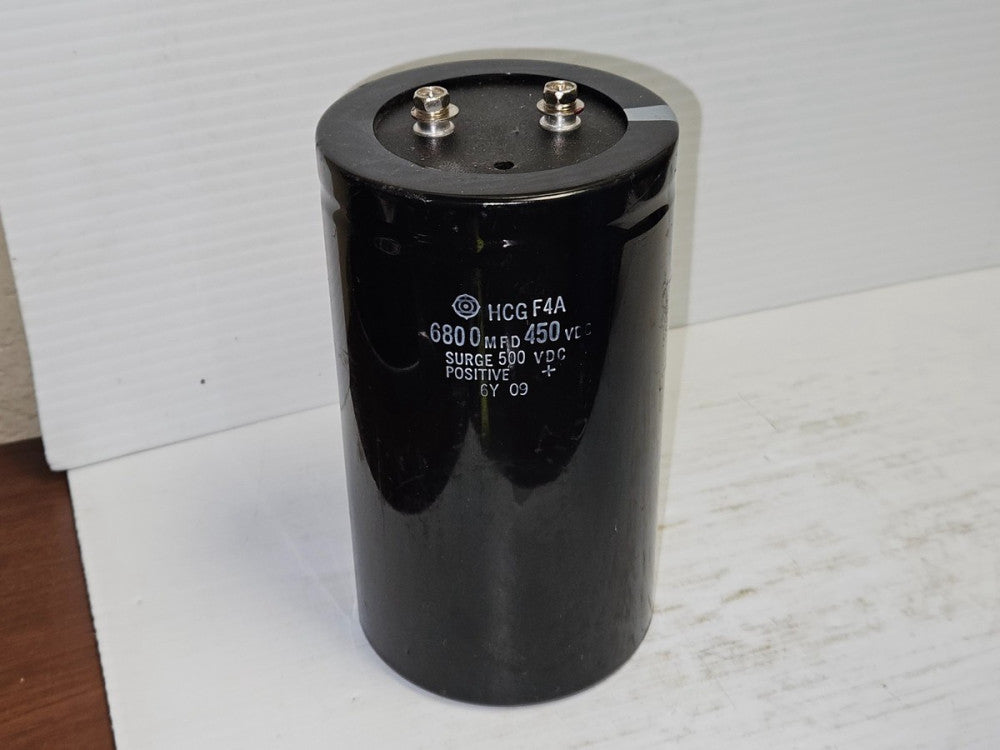 Hitachi Capacitor HCG F4A HCGF4A 6800MFD 450Vdc 500Vdc Surge - Used