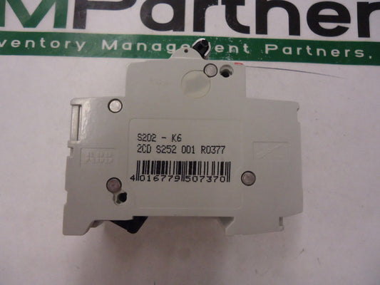 S202-K6, ABB, Mini Circuit Breaker, 2 Poles, 6A, 277VAC, 6KA, BRAND NEW!