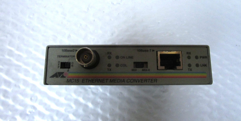 ATI TELESYN INTERNATIONAL ETHERNET MEDIA CONVERTER  AT-MC15 12Vdc 500mA