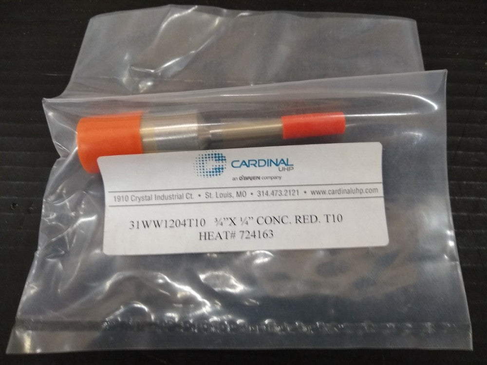 New, Cardinal UHP, 31WW-12-04-T10, Tubular Fitting, Reducer, Concentric, .75"