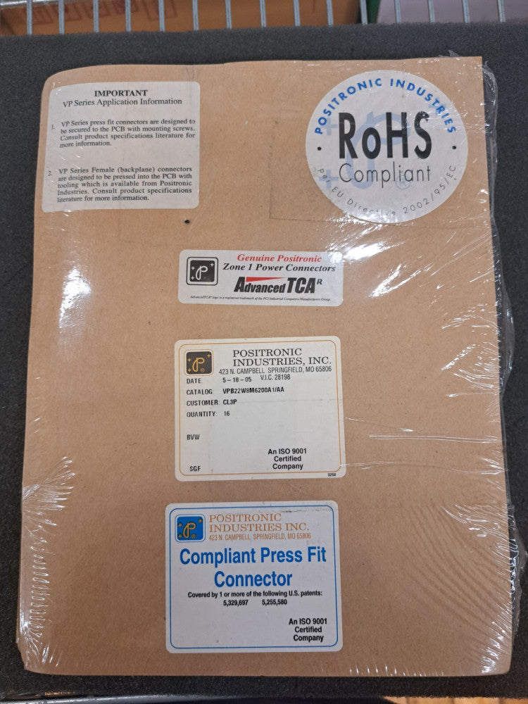 New, Positronic, VPB22W8M6200A1AA, Power to board Connector