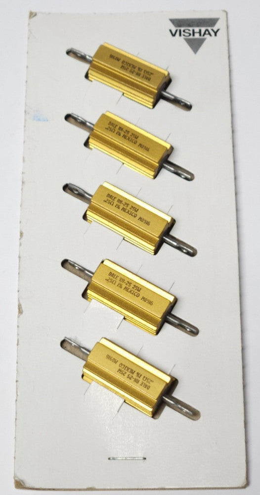 PACK OF 5 VISHAY RH025R2500FC02 DALE RH-25 WIRE WOUND Resistor 25W .25 OHM M0916