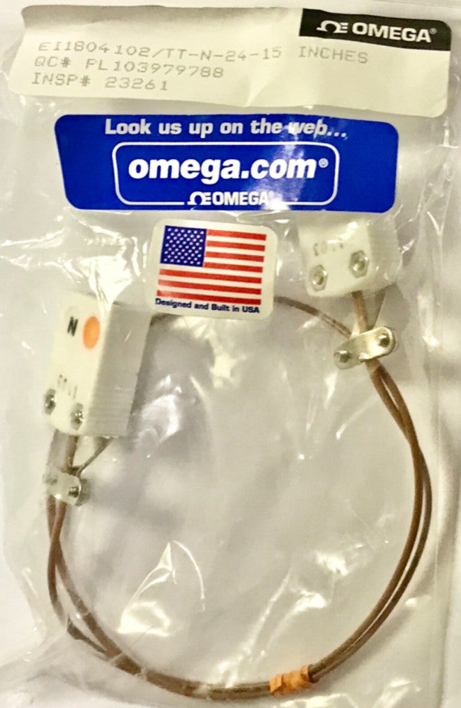 OMEGA EI1804102 TT N 24 15 Thermocouple Cable 15" Type N TT-N-24 Female + Female
