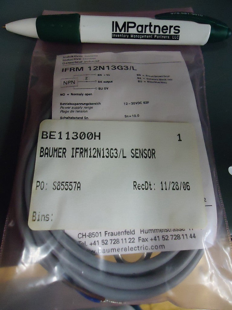 Baumer IRFM12N13G3/L Inductive Sensor. Brand New!