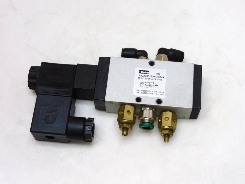 Parker P2LAZ591ESNDBB49 Single Solenoid  Spring Return Valve 24vdc