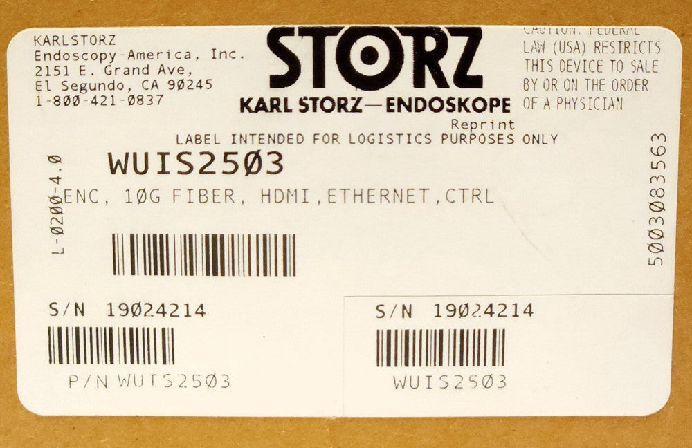 KARL STORZ LBN 10GTO H KS NEO IP-E 10G FIBER OPTIC HDMI Ethernet Controller