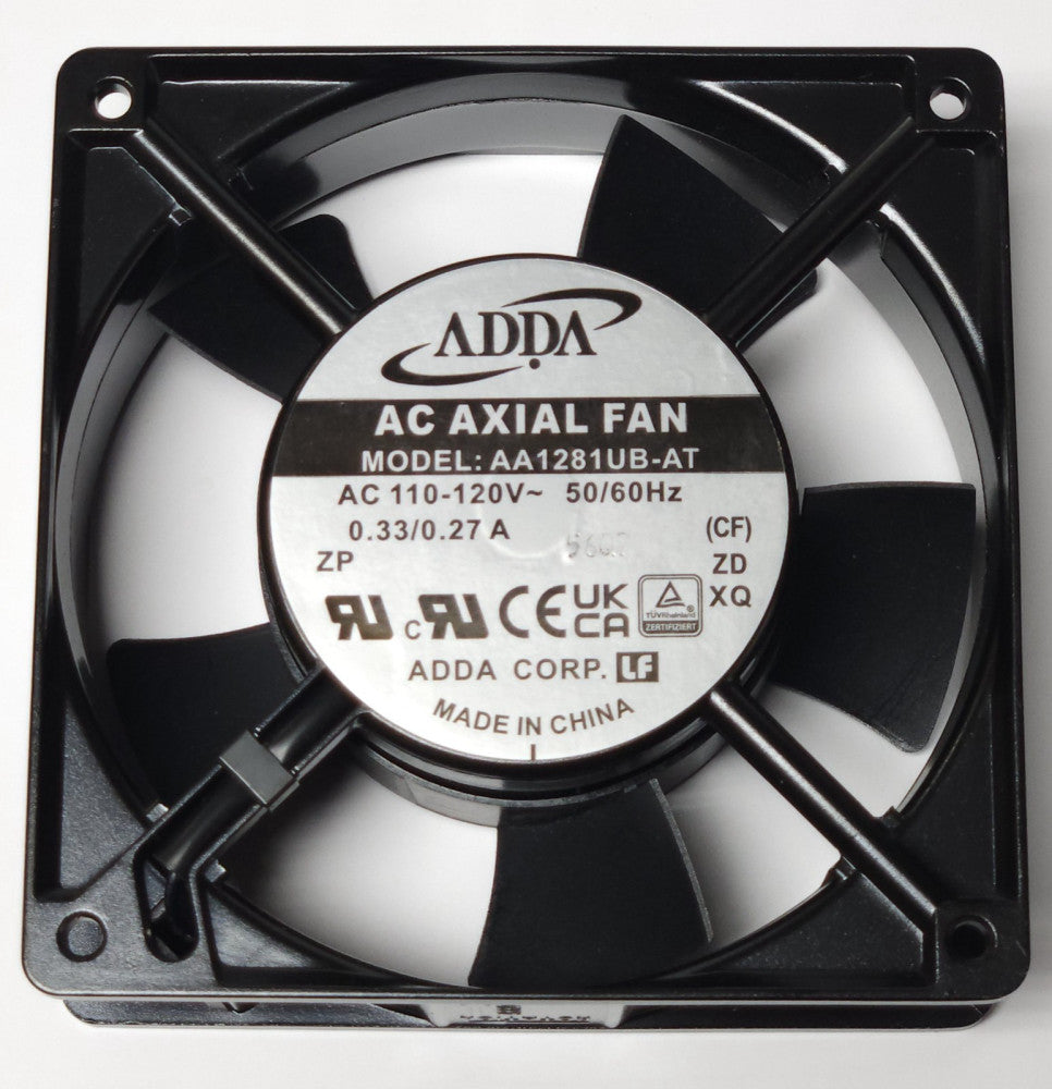 ADDA AA1281UB AT AC AXIAL FAN MODEL A0016056 CF ZD XQ 120 VAC 0.33/0.27 AMP