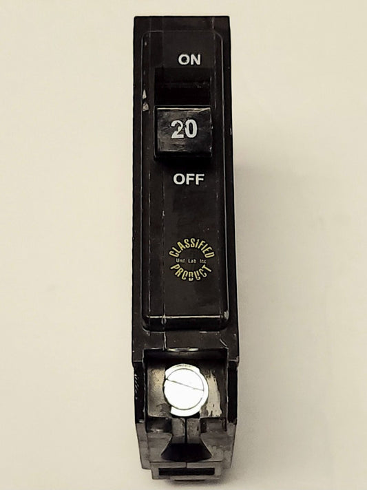EATON CUTLER HAMMER CHQ120 Single Pole 20 AMP Type CHQ Circuit Breaker