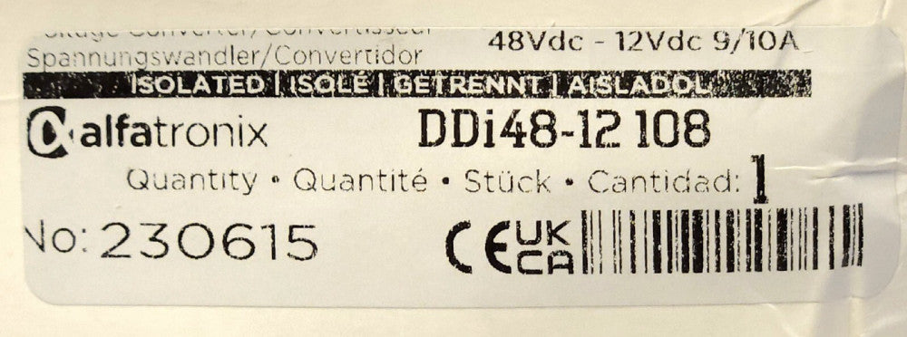 ALFATRONIX DDI48 12108 12-48 VDC 9-10 AMP DD Series DC to DC Converter ISOLATED