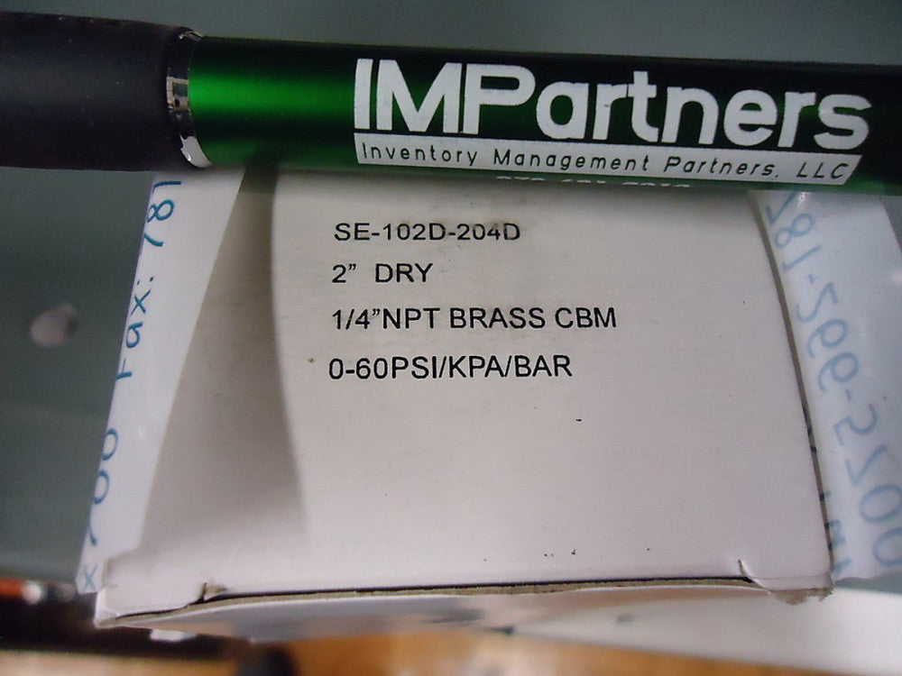New, Buffalo Gauge, SE-102D-204D, 2" Pressure Gauge