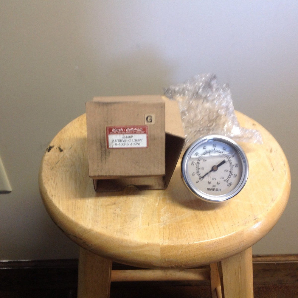 Marsh / Bellofram J6448P  2.5" 100 PSI Liquid Filled Pressure Guage