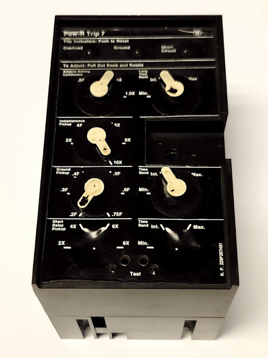 WESTINGHOUSE CUTLER HAMMER SPB Breaker POW-R TRIP 7 Ground Fault TRIP Unit