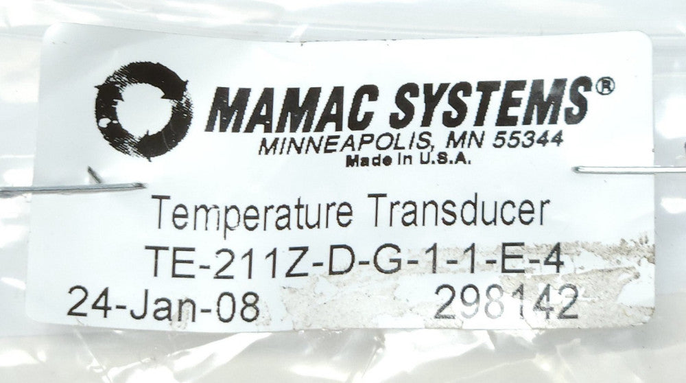 MAMAC SYSTEMS TE 211Z D G 1 1 E-4 Temperature Transducer Sensor Extra Long Probe