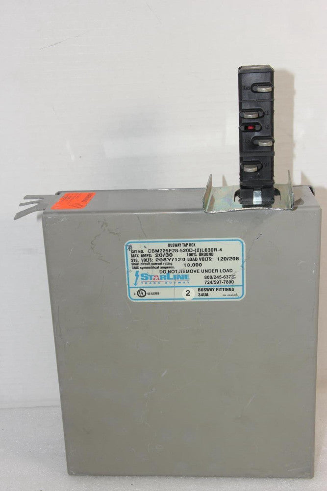STARLINE CBM225E28-520D-(2)L630R-4 20A/30A Busway Tap Box