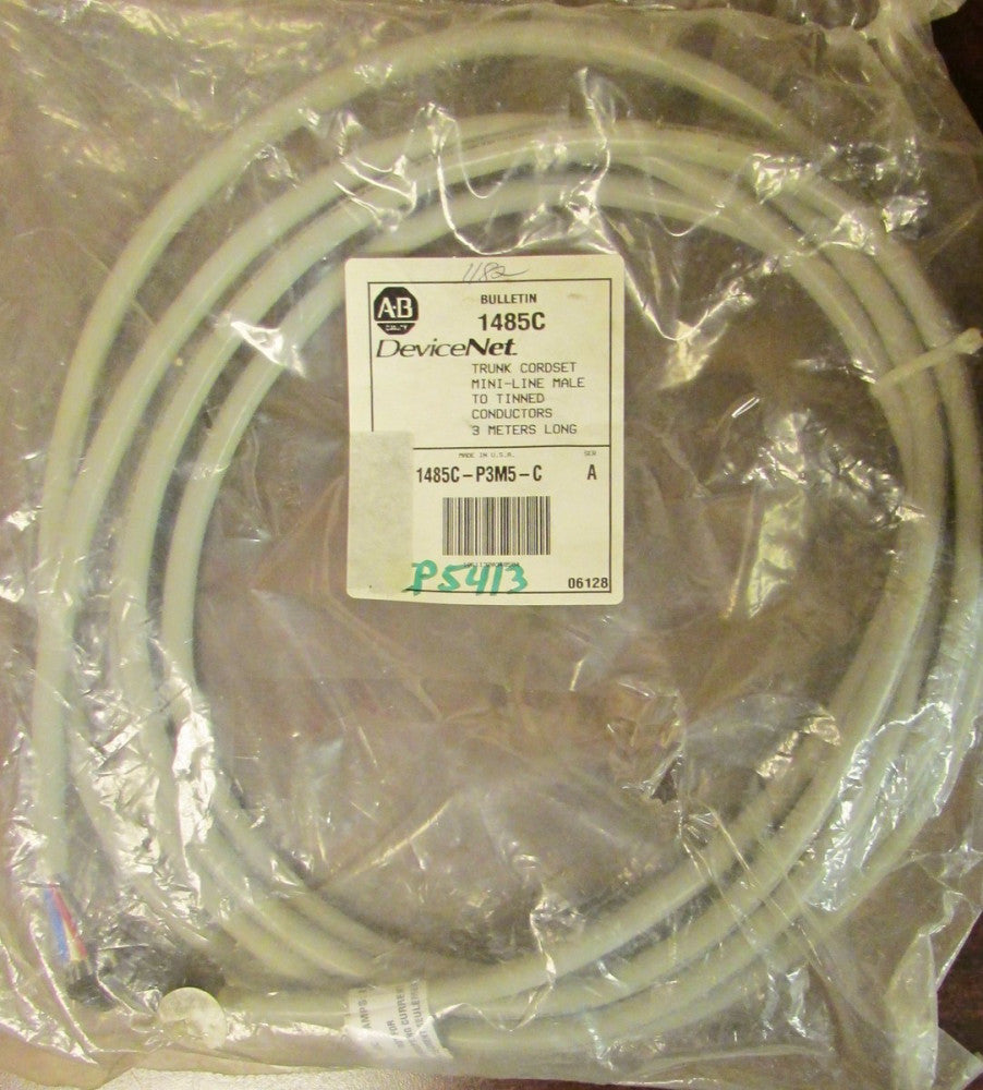 ALLEN BRADLEY DEVICENET 3M Trunk Cord Set 1485C P3M5 C