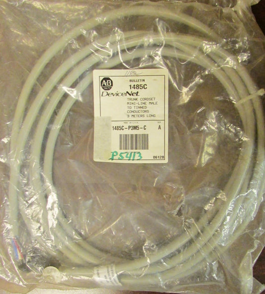 ALLEN BRADLEY DEVICENET 3M Trunk Cord Set 1485C P3M5 C