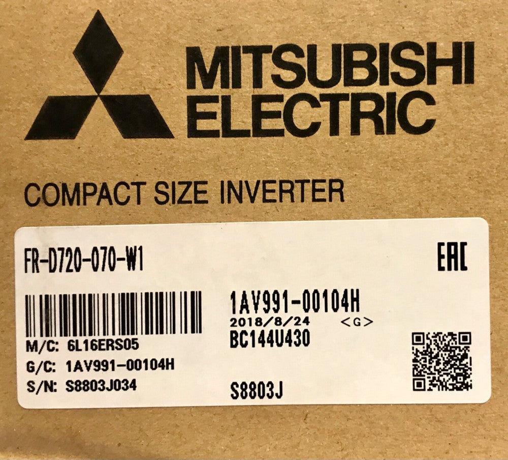 MITSUBISHI FR D720 070 W1 3 Phase Drive Inverter 7-10.5 AMP 200-240 VAC 1AV991