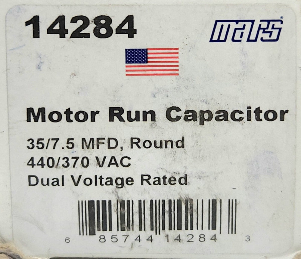 MARS 14284 Motor Run Capacitor Dual Section 35/7.5 MFD 440 380 VAC 50/60Hz