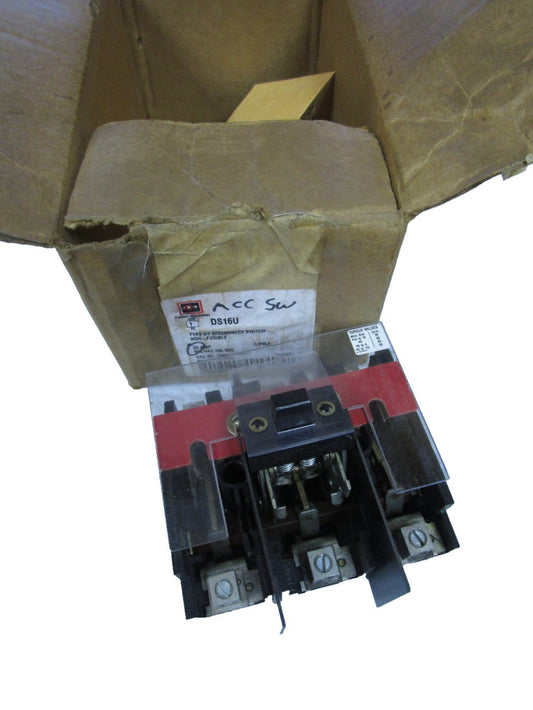 Cutler Hammer DS16U Type DS Disconnect Switch 30A Amp 600Vac 3 Pole 