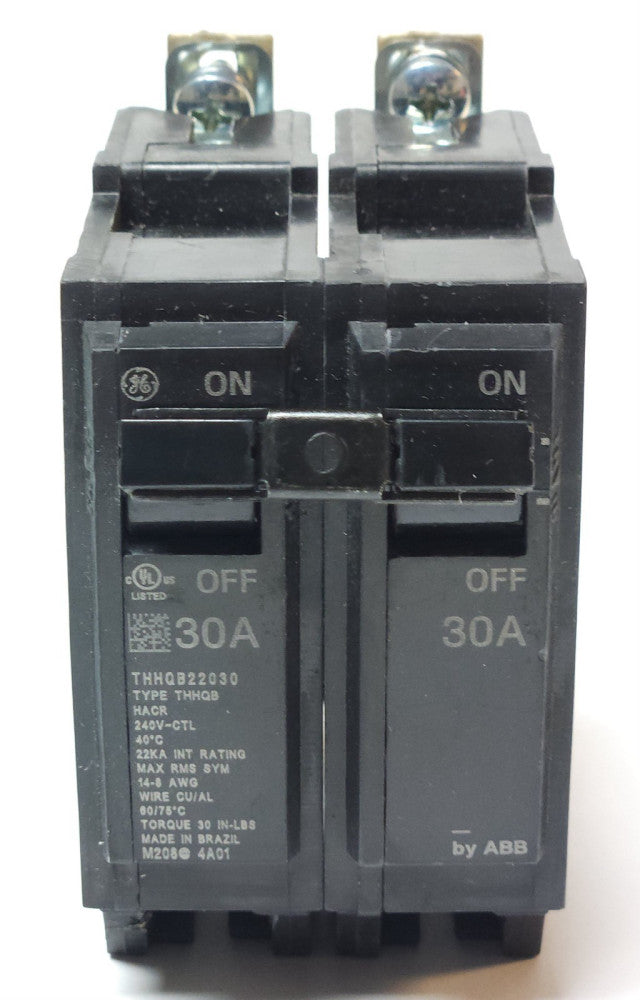 GENERAL ELECTRIC THHQB22030 2 Pole 30 AMP Type THHQB Circuit Breaker