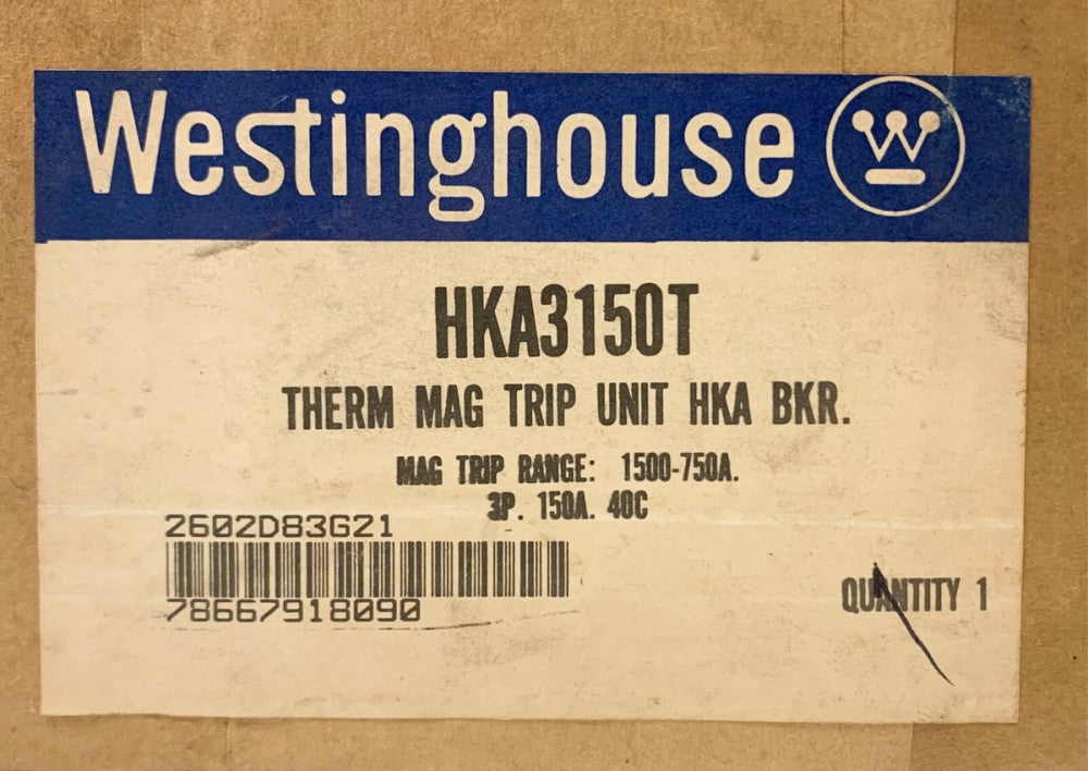 (Sealed) WESTINGHOUSE CUTLER HAMMER HKA3150T 150 AMP Type KA HKA 2602D83G21