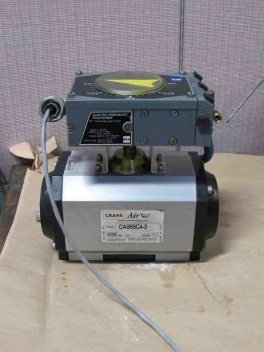 CRANE AIR ACTUATOR CA06SC4-3 W/ BLX POSITIONER EA1 - USED