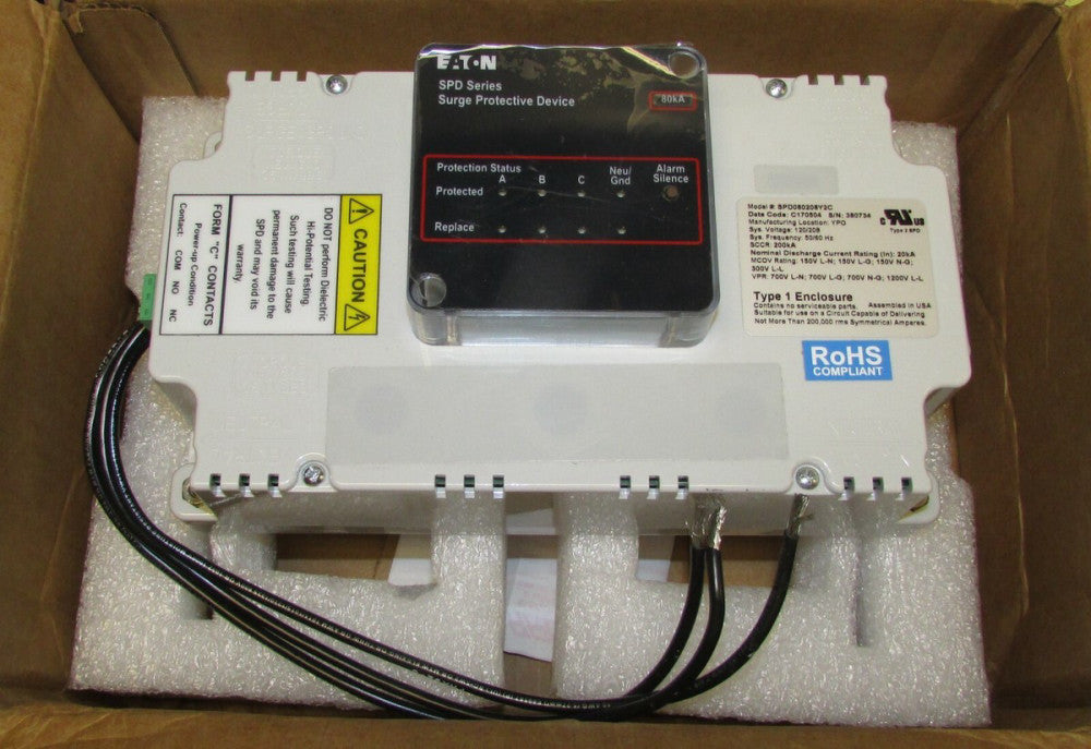 EATON CUTLER HAMMER SPD080208Y2C SPD 80KA Surge Protection Device 605 0013C