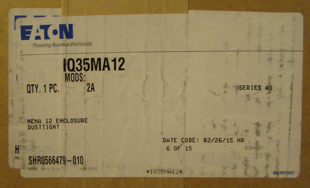 EATON IQ35MA12 IQ35M Energy Meter Nema 12 Enclosure 65C2002G02 Mods: 2A