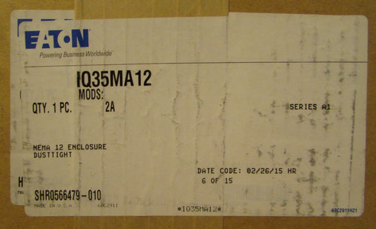 EATON IQ35MA12 IQ35M Energy Meter Nema 12 Enclosure 65C2002G02 Mods: 2A