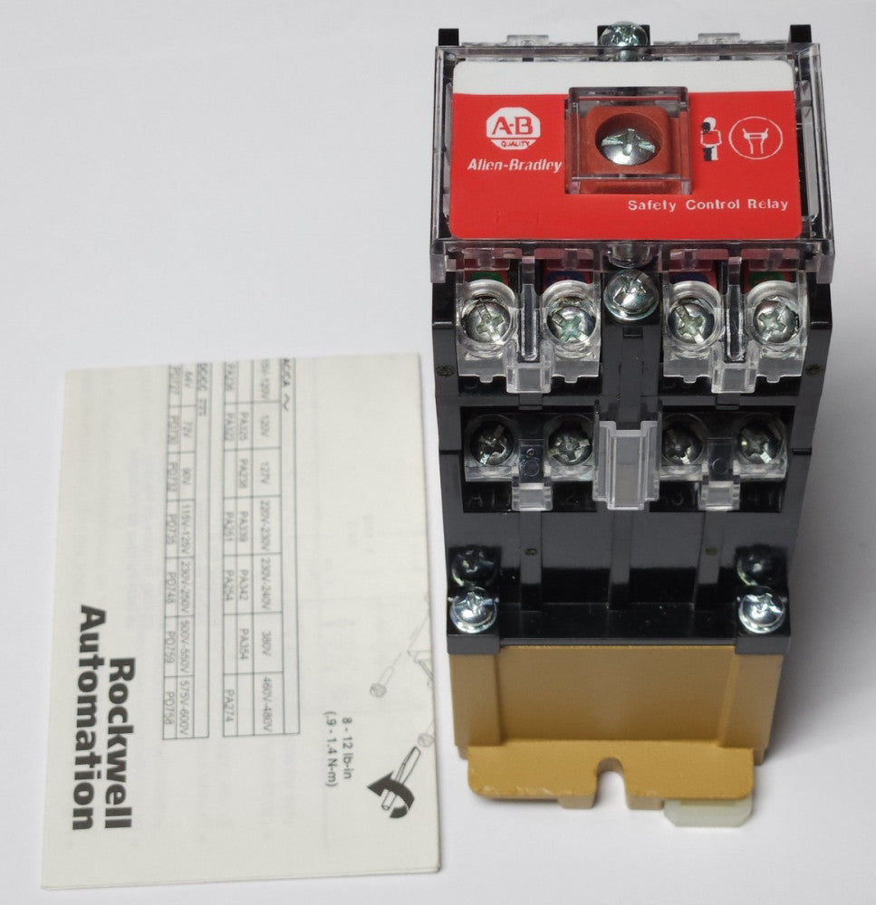 ALLEN BRADLEY 700S P350A1 GUARD MASTER SAFETY CONTROL AC RELAY 120 VAC Type P