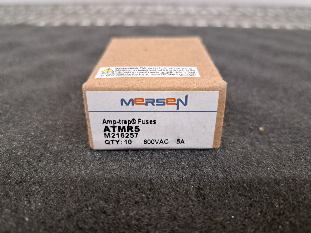 New, Mersen, ATMR5, Fuse Class CC 5A 600V Holder Cartridge, Box of 10