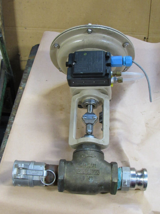 SAMSON ACTUATOR CONTROL VALVE 3277 CL300 1-1/2"NPT B148 W/ POSITIONER 3760