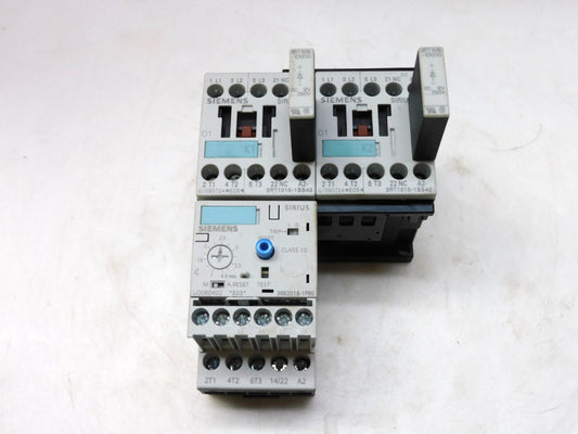 SIEMENS 3RT1015-1BB42 STARTER 24VDC W/ 3RB2016-1PB0 1-4A