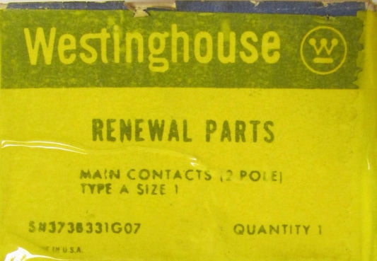 WESTINGHOUSE A200 Size 1 Contact Kit 2 Pole 373B331G07