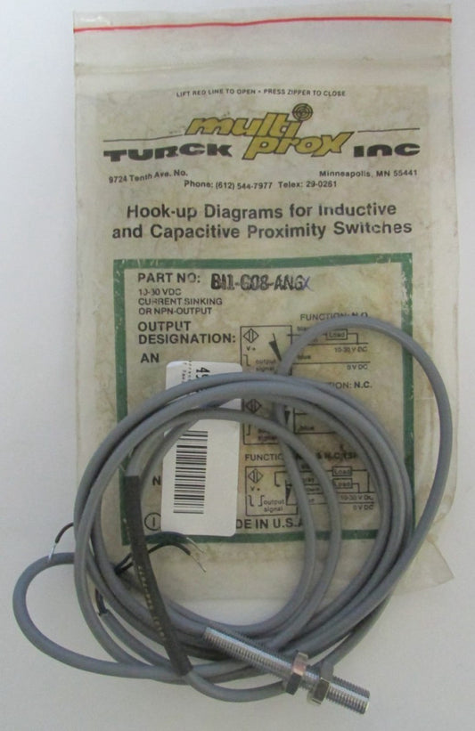 TURCK B11 G08 AN6 Multi Prox Capacitive Proximity Sensor 