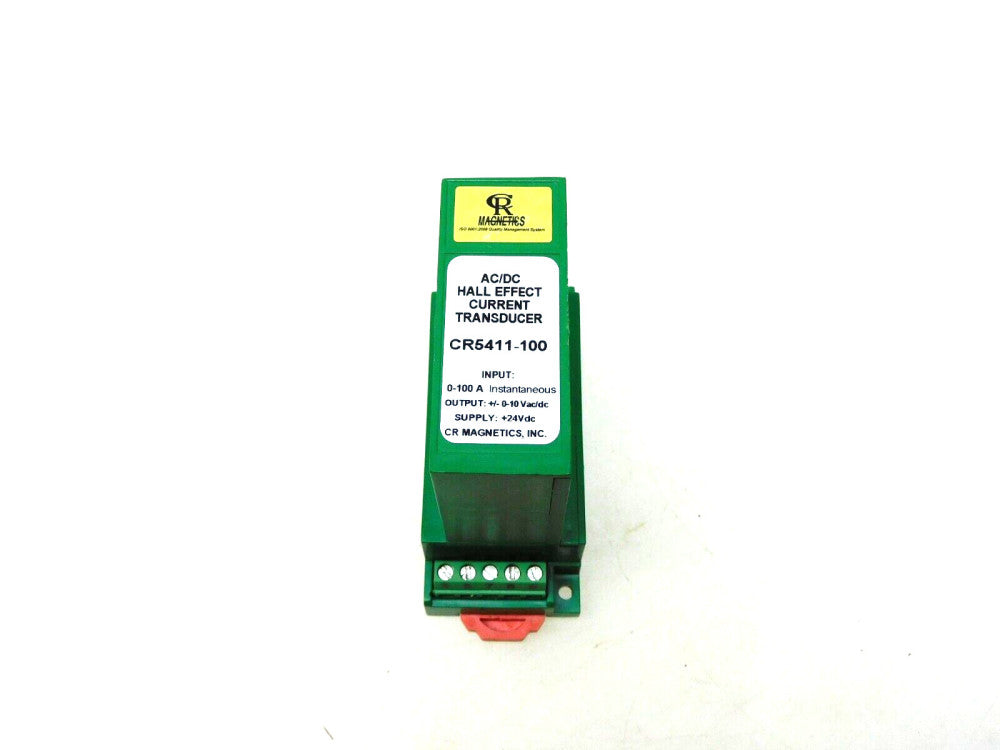 CR MAGNETICS AC/DC HALL EFFECT CURRENT TRANSDUCER CR5411-100 0-100A 24VDC
