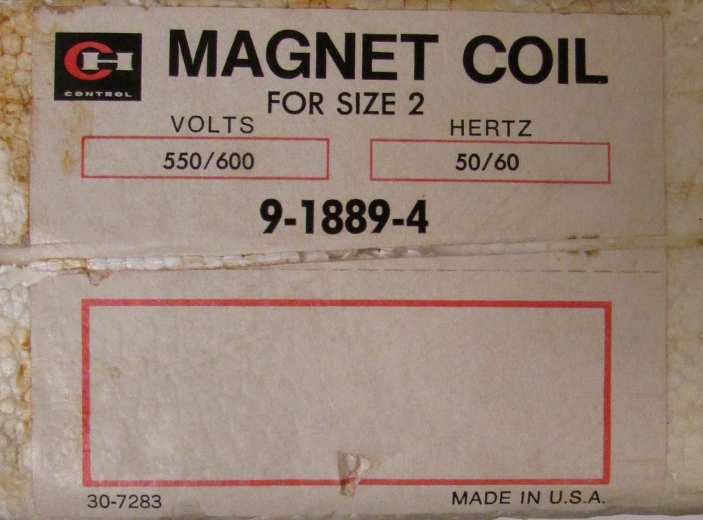 CUTLER HAMMER 9-1889-4 Size 2 550/600V Coil 9 1889 4