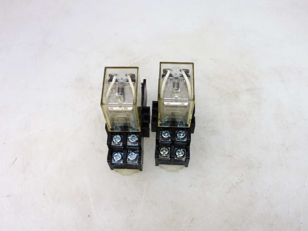 LOT OF 2 ALLEN-BRADLEY 700-HF32Z24 SER.B 24VDC RELAY W/ BASE 700-HN116 SER B 10A